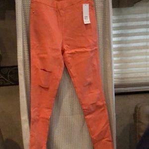 Light orange jeggings size XL